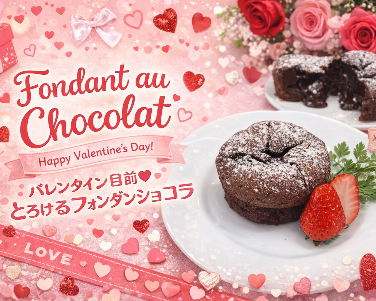 バレンタイン目前♥とろけるフォンダンショコラ